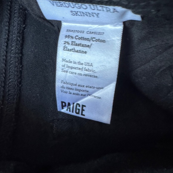 Paige Rose Gold Copper Metallic Coated Verdugo Ultra Skinny Stretch Jeans Sz 23 - Picture 5 of 5